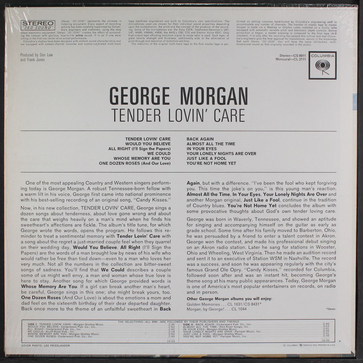 tender lovin care by GEORGE MORGAN