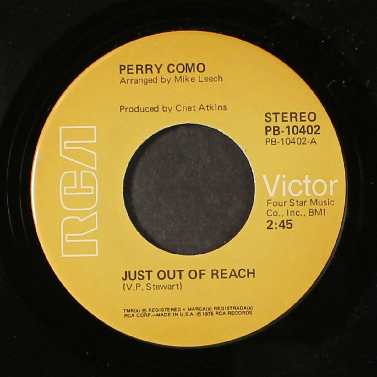 just out of reach / love put a song in my heart by PERRY COMO