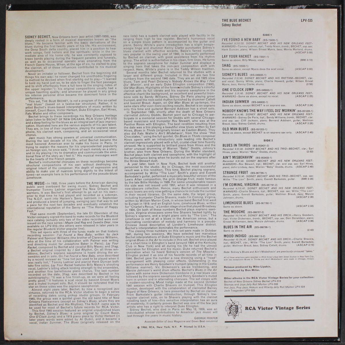 blue bechet by SIDNEY BECHET