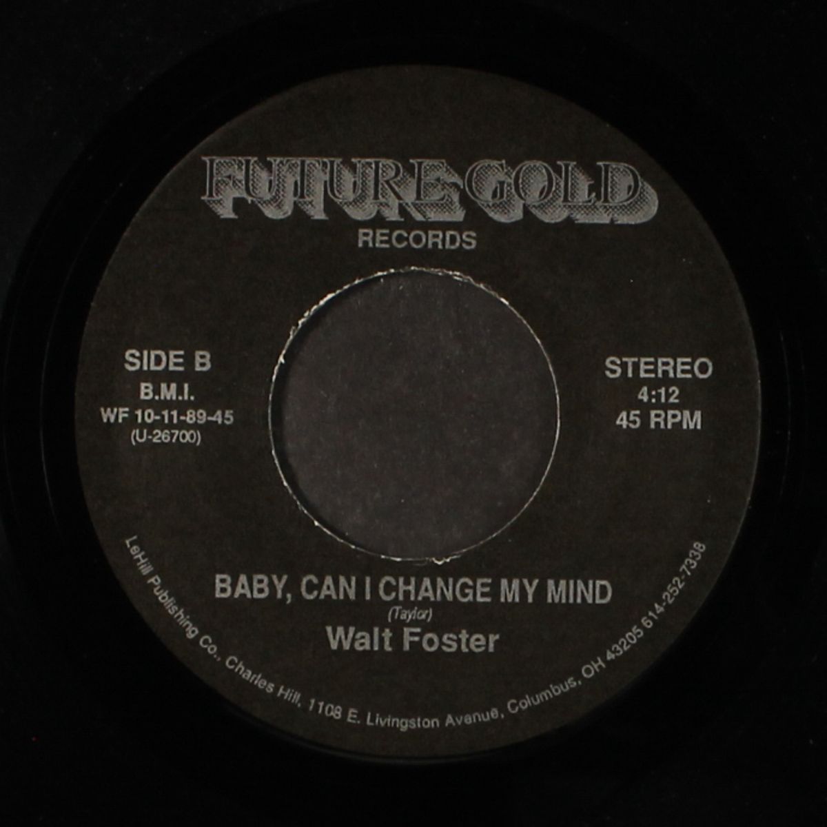 i can't go wrong / baby, can i change my mind by WALT FOSTER