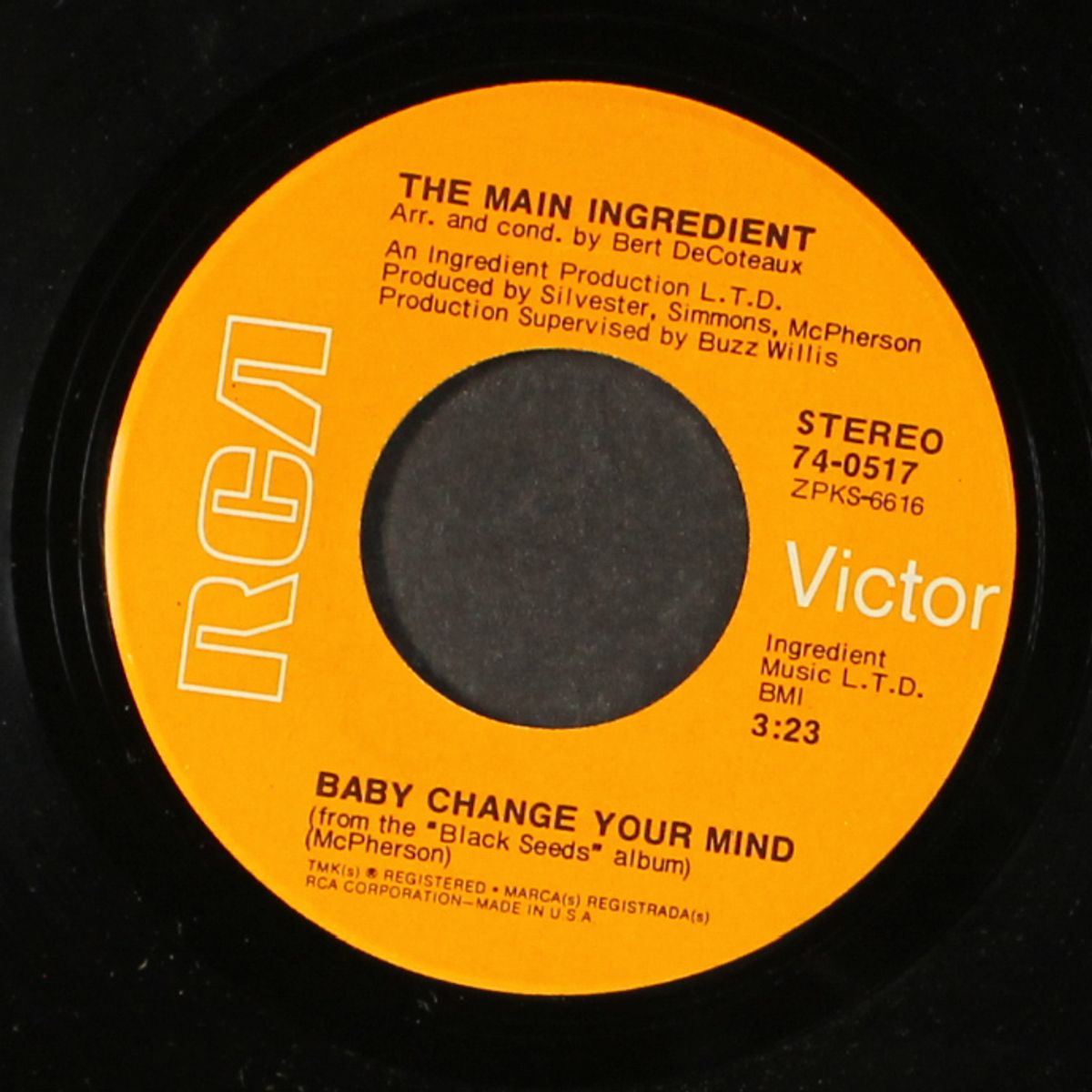 baby change your mind / black seeds keep on growing by MAIN INGREDIENT