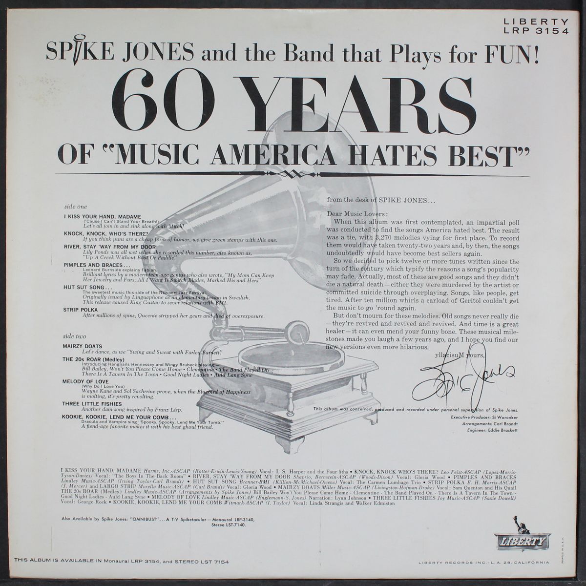60 years of music america hates best by SPIKE JONES