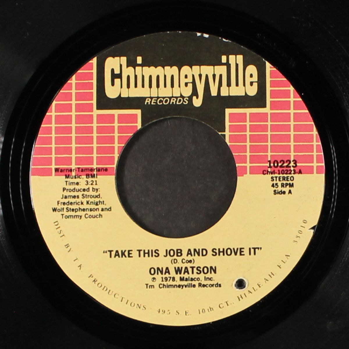 take this job and shove it / falling in love again by ONA WATSON