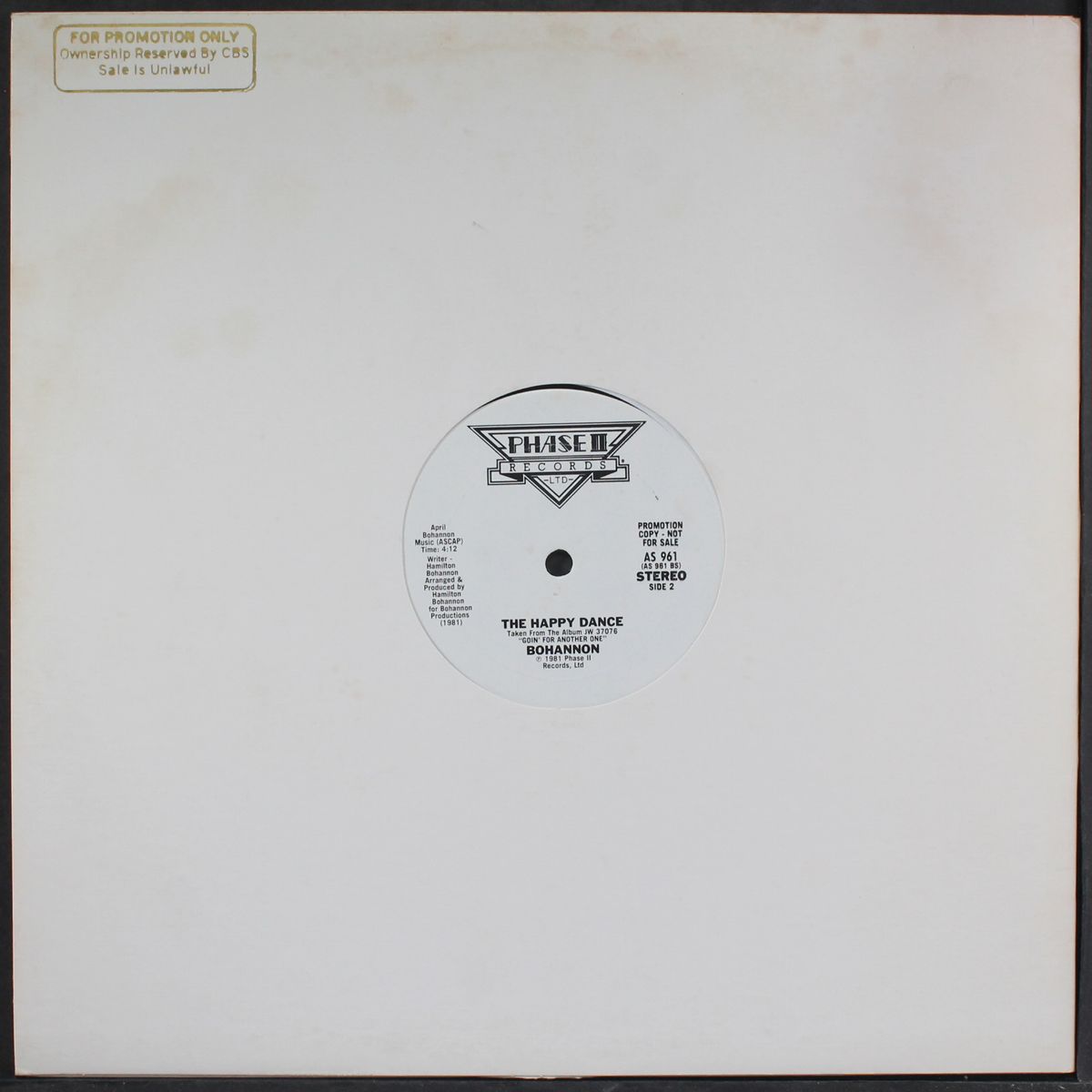 goin' for another one / the happy dance by BOHANNON