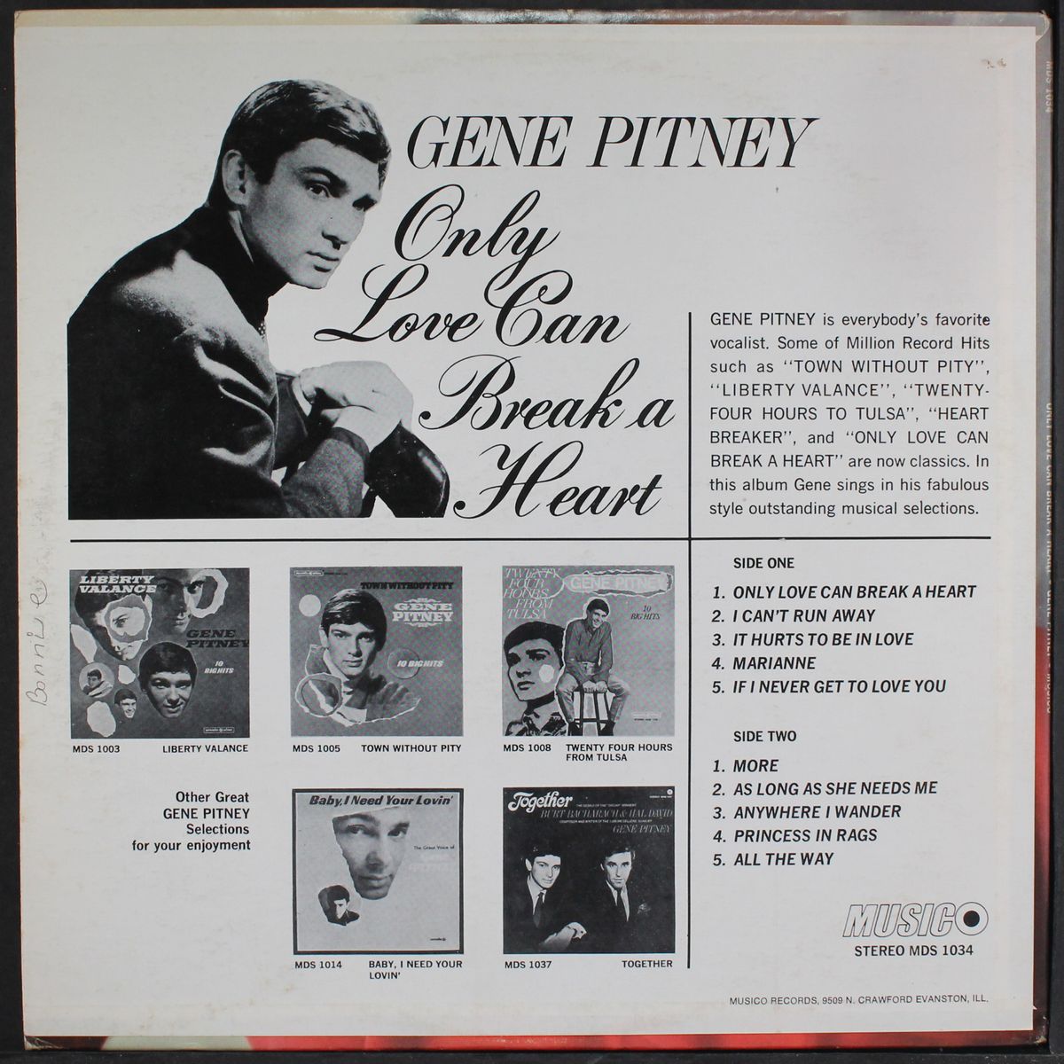 only love can break a heart by GENE PITNEY