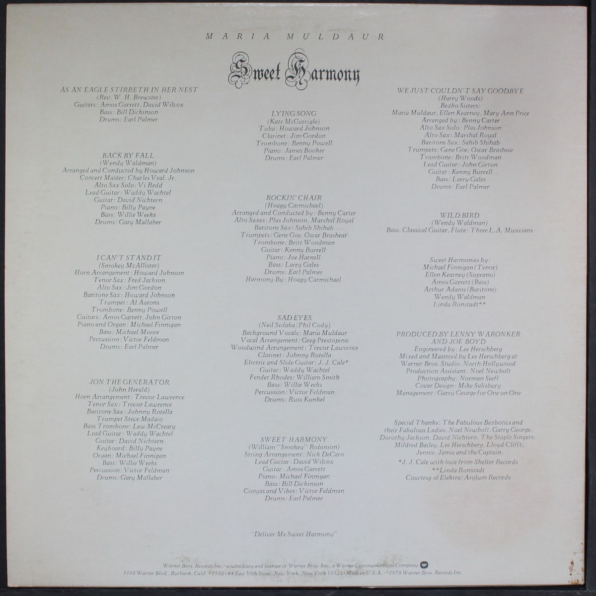 sweet harmony by MARIA MULDAUR
