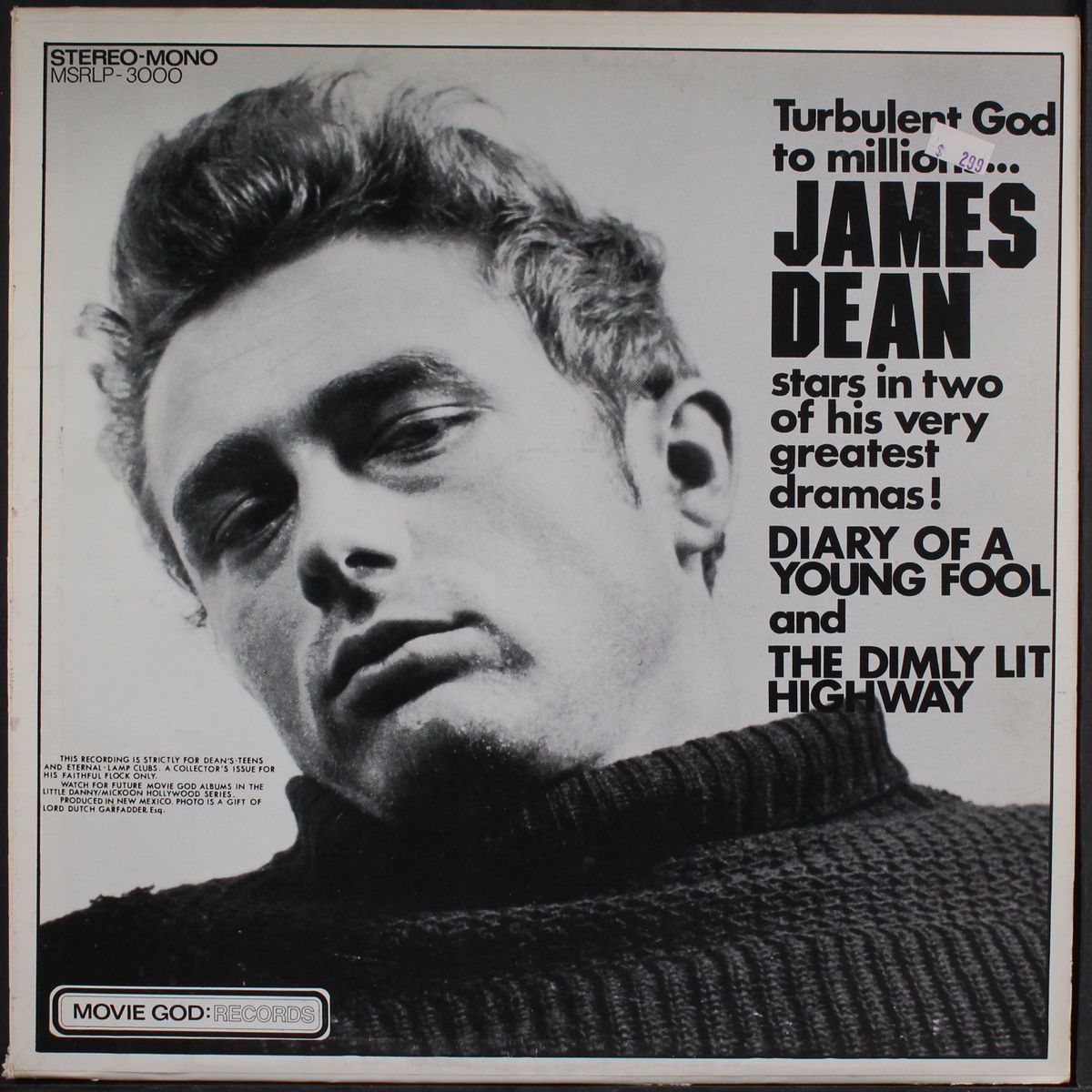 diary of a young fool / dimly lit highway by JAMES DEAN
