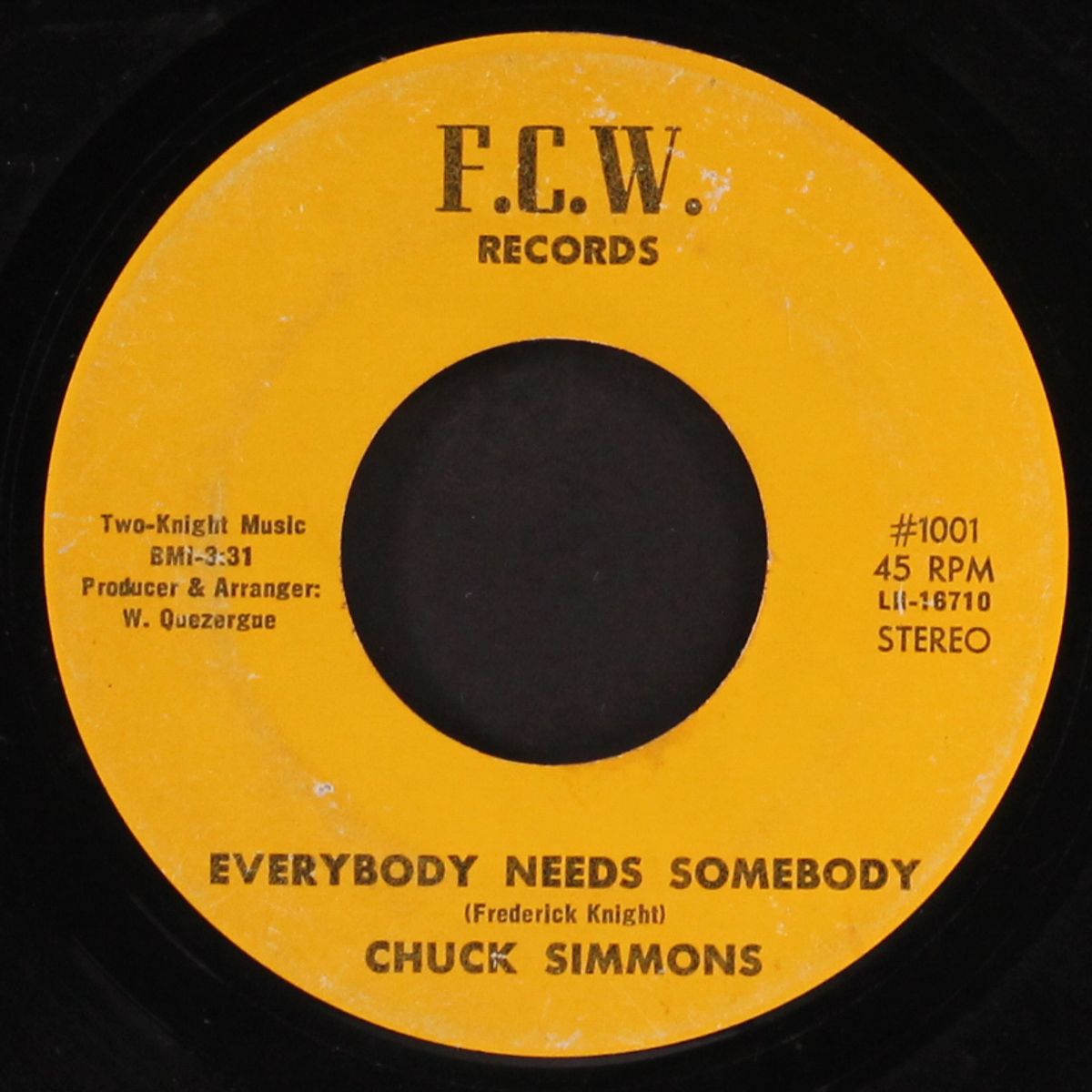 lay it on me / everybody needs somebody by CHUCK SIMMONS