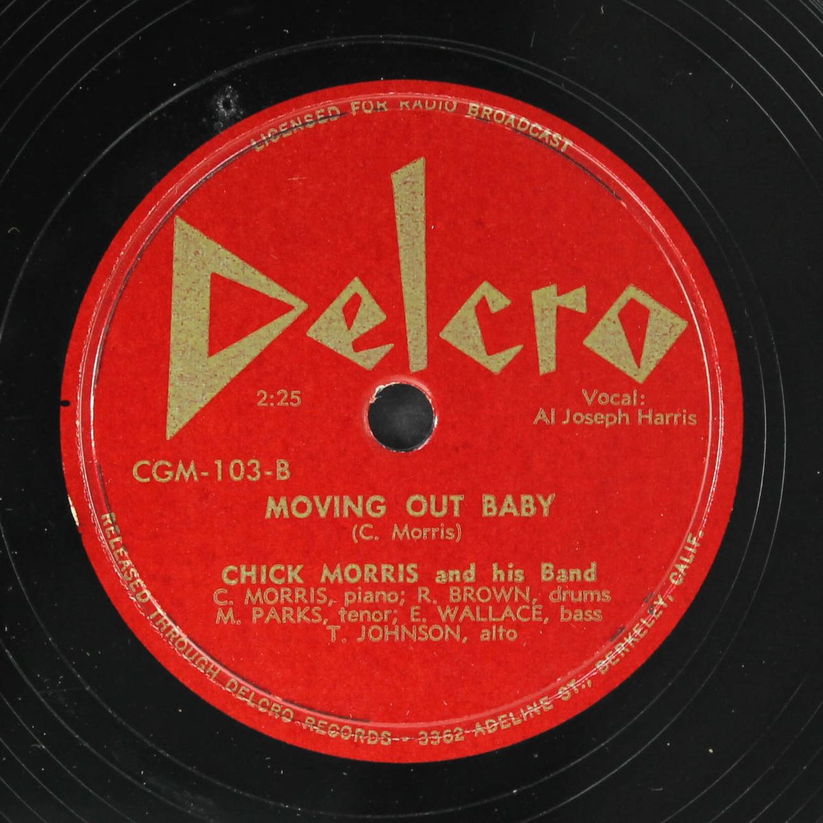 moving out baby / a prayer by CHICK MORRIS