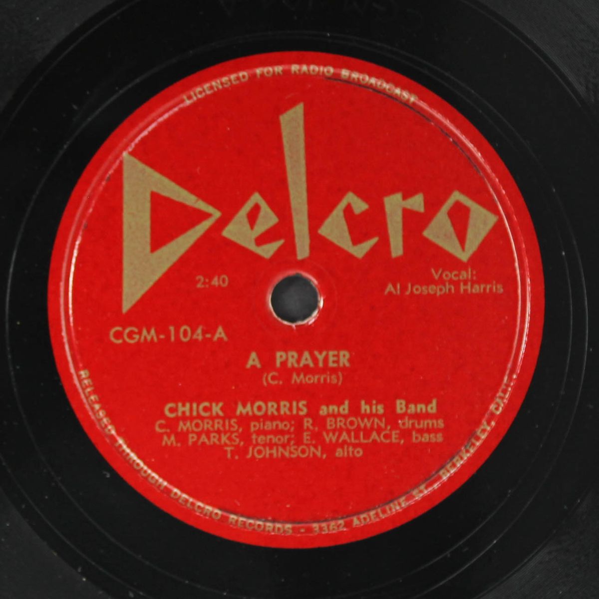 moving out baby / a prayer by CHICK MORRIS