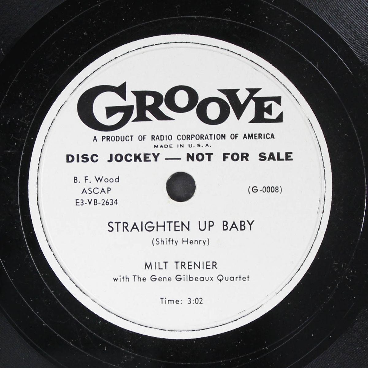 straighten up baby / why by MILT TRENIER