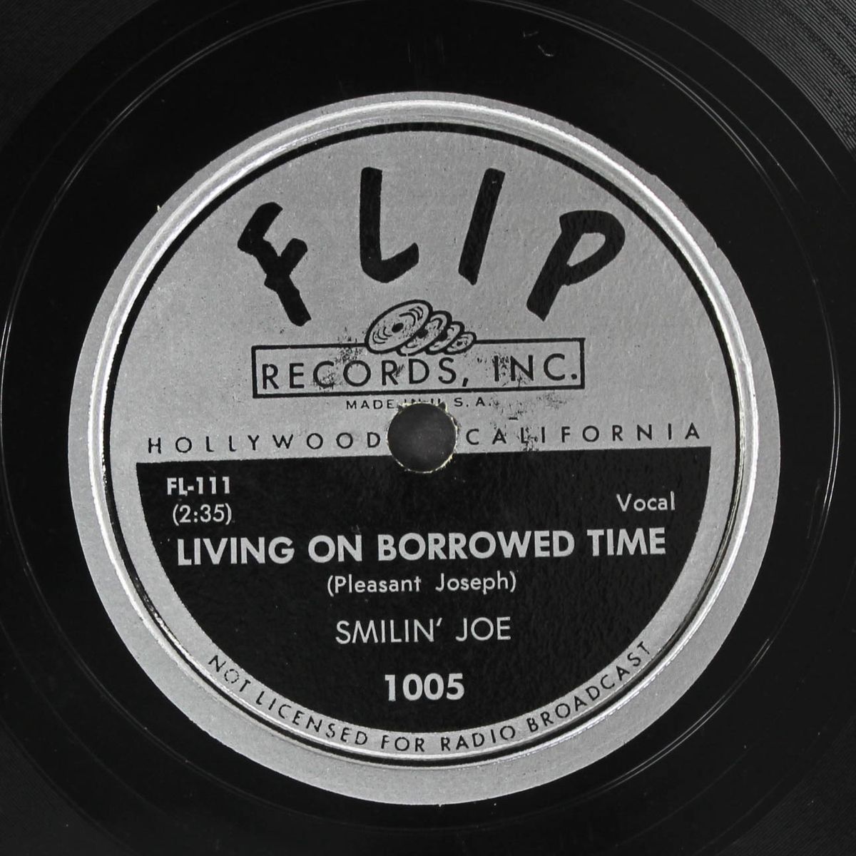 living on borrowed time / love sick soul by SMILIN' JOE