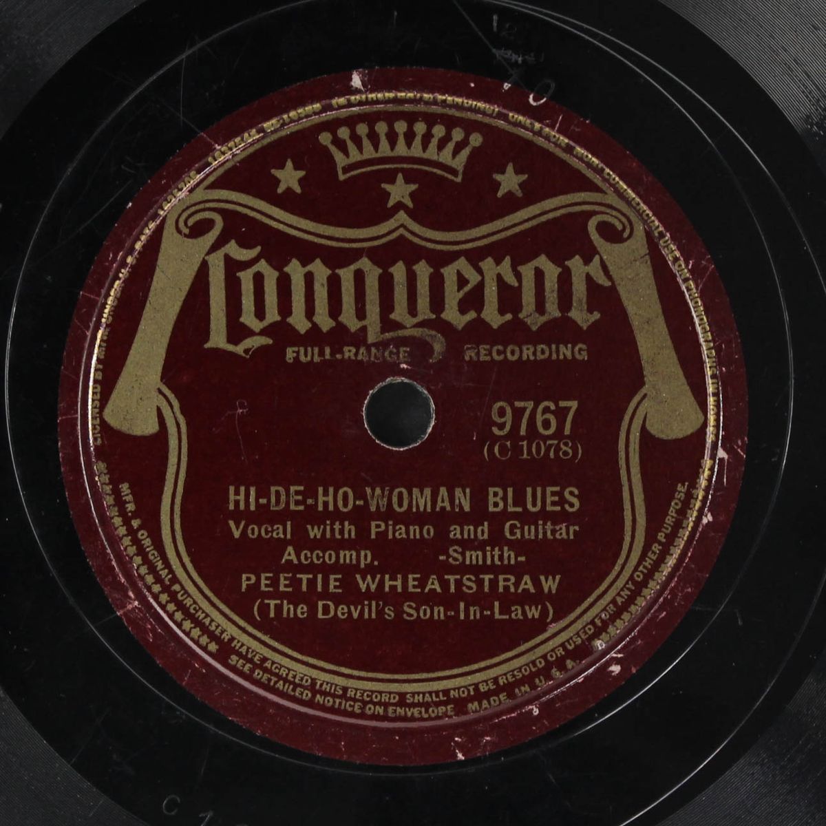 all alone blues / hi-de-ho-woman blues by PEETIE WHEATSTRAW