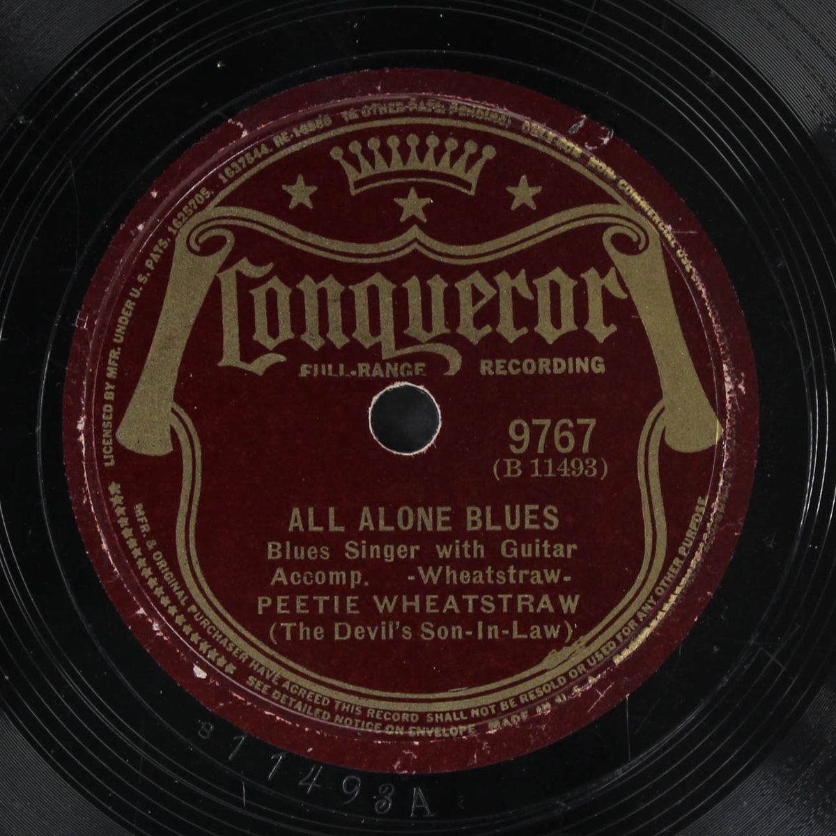 all alone blues / hi-de-ho-woman blues by PEETIE WHEATSTRAW