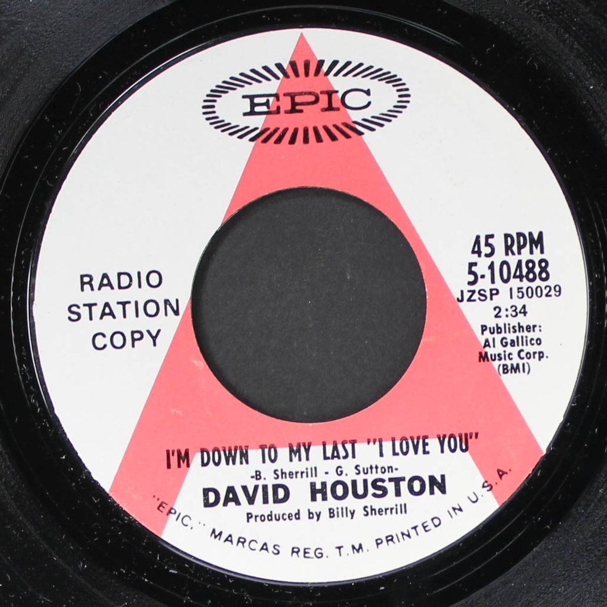 i'm down to my last "i love you" by DAVID HOUSTON