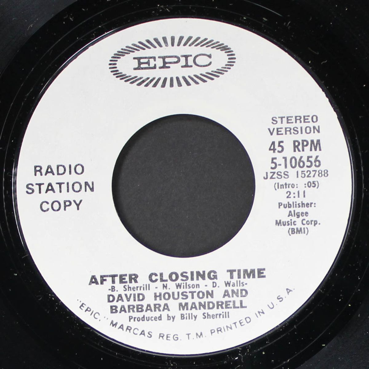 after closing time by DAVID HOUSTON & BARBARA MANDRELL