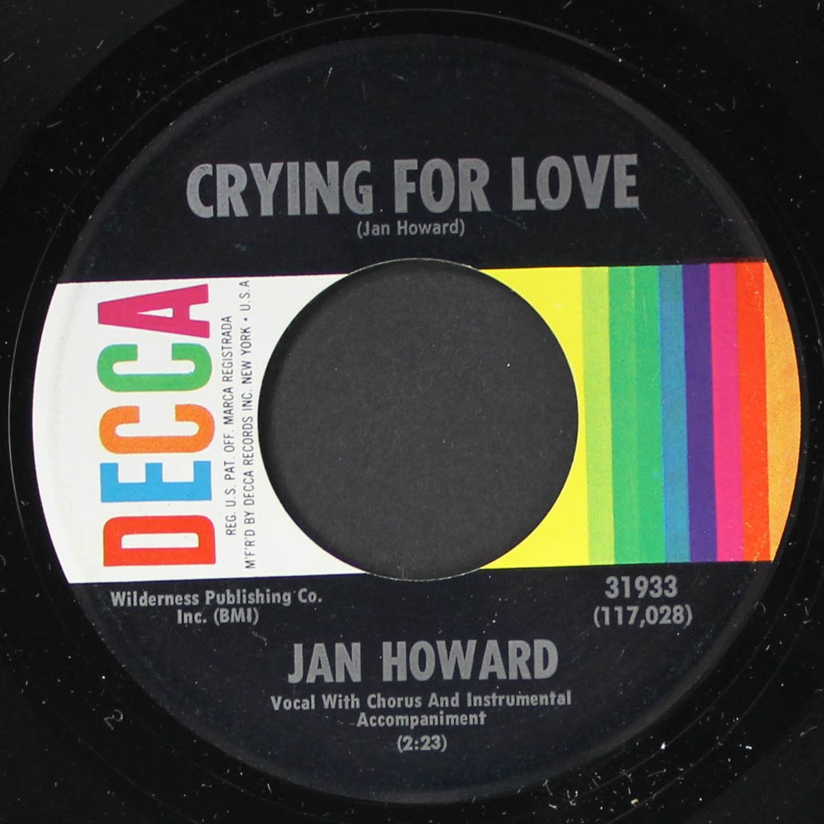evil on your mind / crying for love by JAN HOWARD