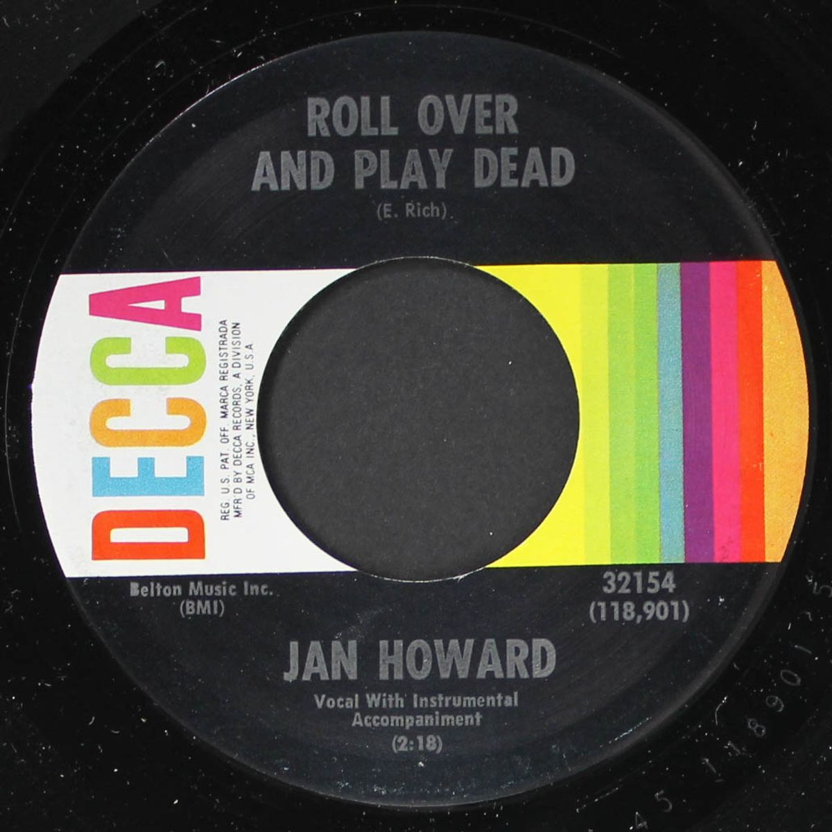 roll over and play dead / you and me and tears and roses by JAN HOWARD