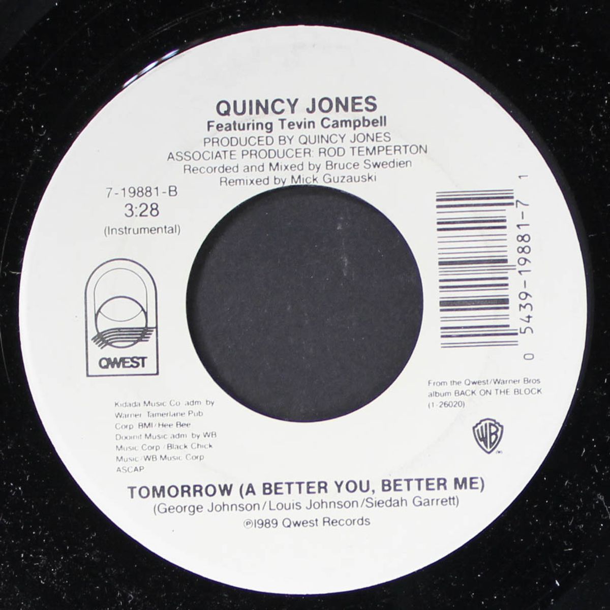 tomorrow (a better you, better me) by QUINCY JONES & TEVIN CAMPBELL