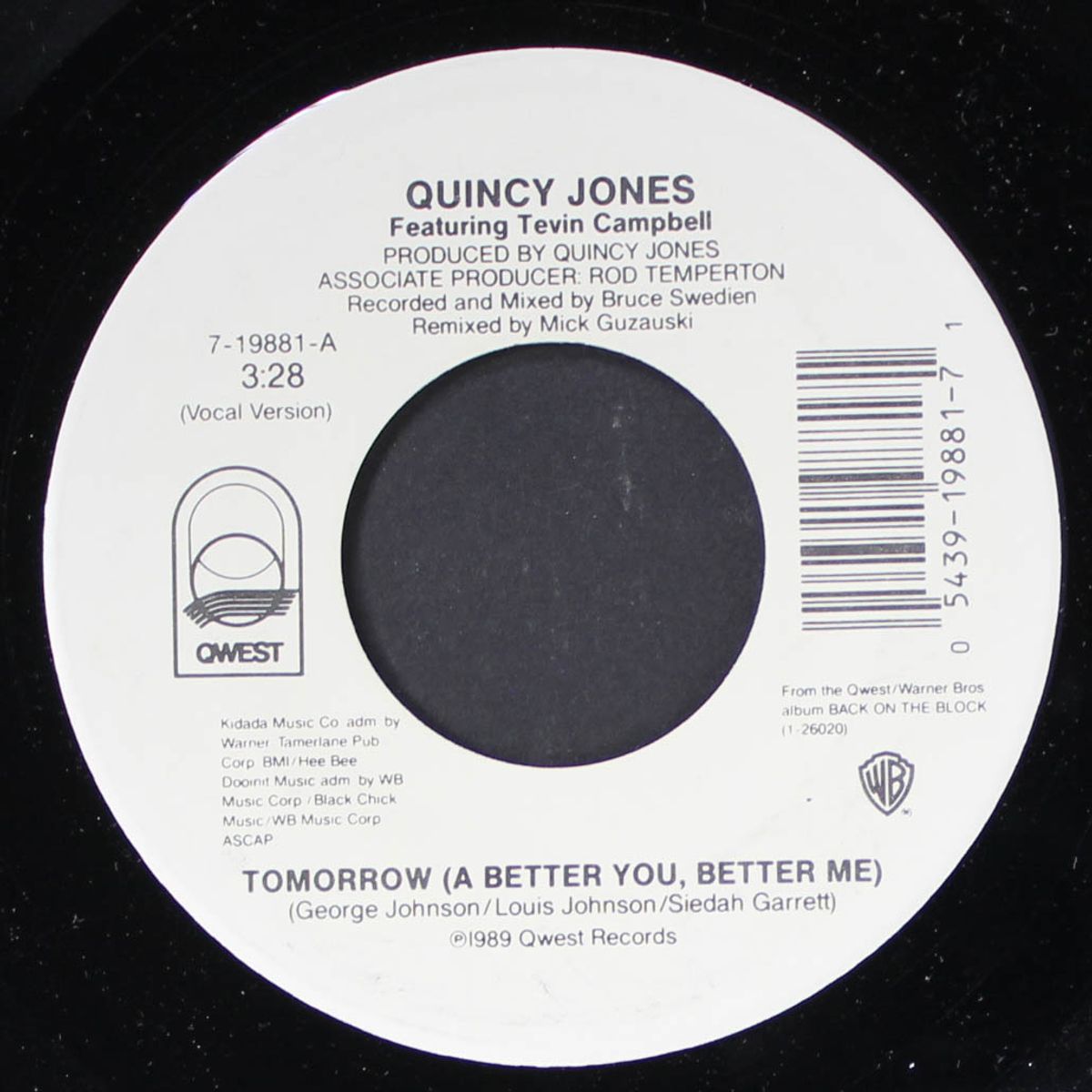 tomorrow (a better you, better me) by QUINCY JONES & TEVIN CAMPBELL