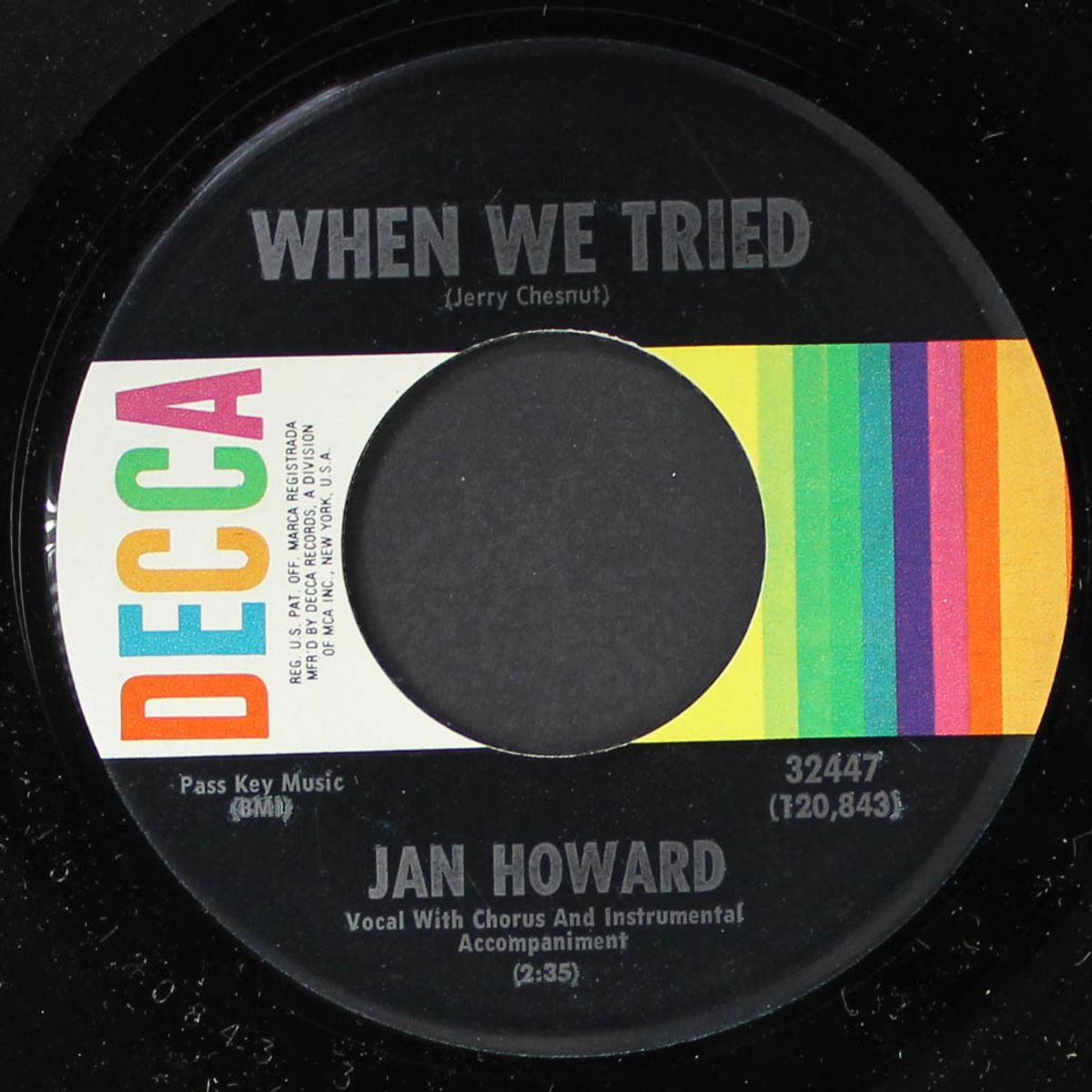 i hurt all over / when we tried by JAN HOWARD