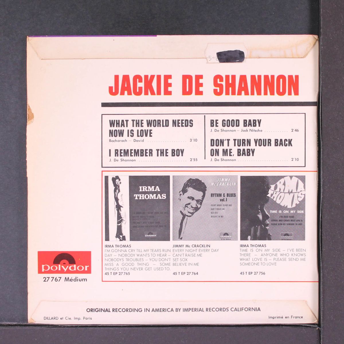 what the world needs now is love by JACKIE DESHANNON