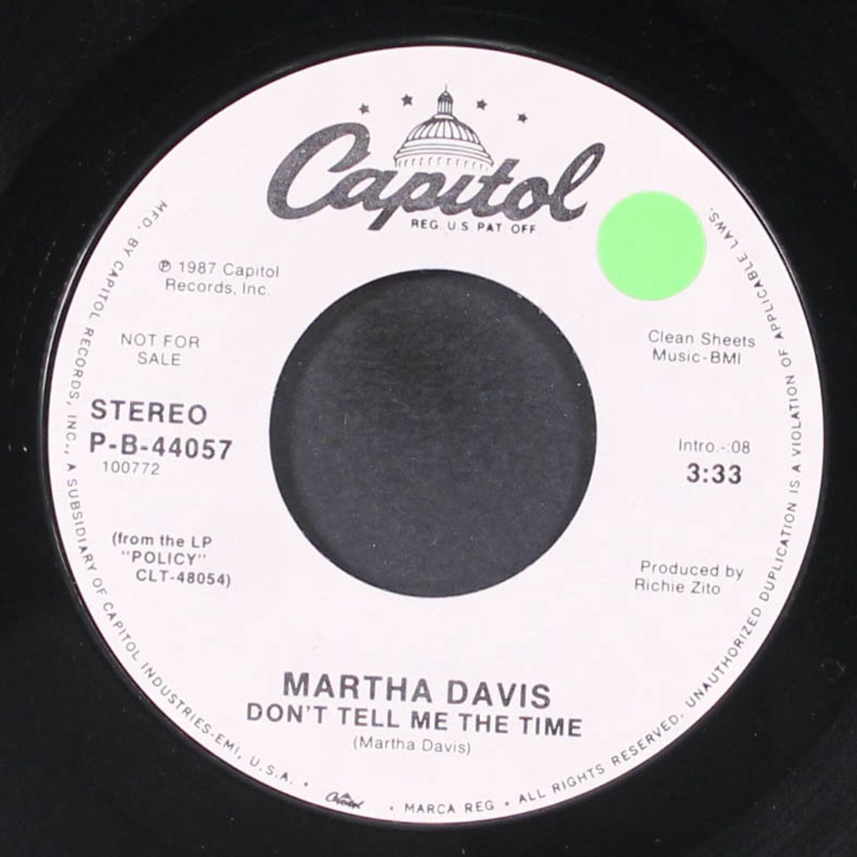 don't tell me the time by MARTHA DAVIS
