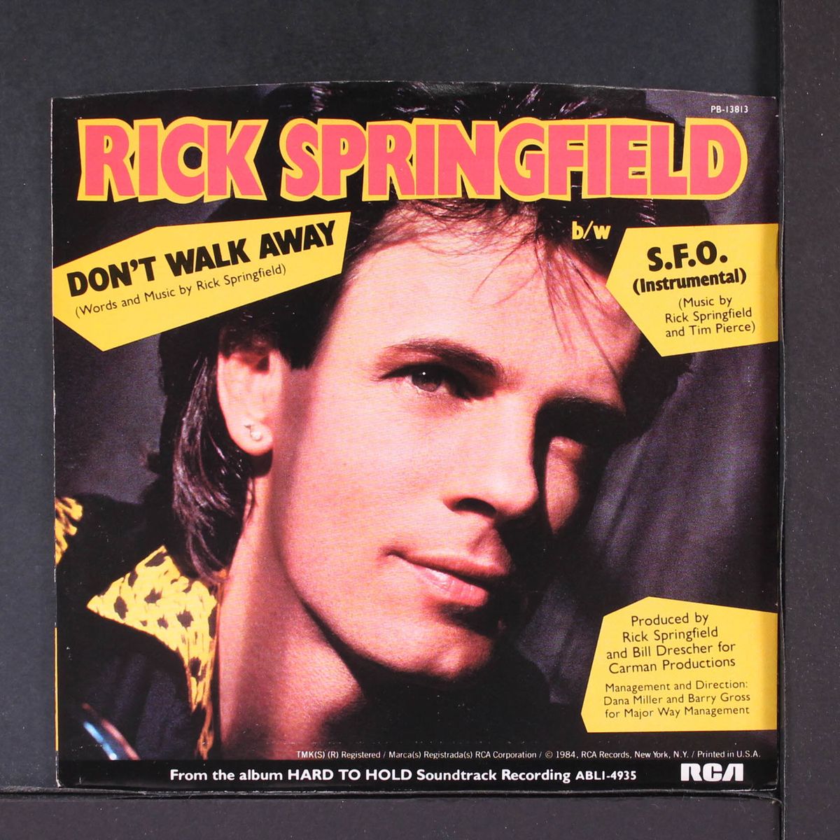 don't walk away / s.f.o. by RICK SPRINGFIELD