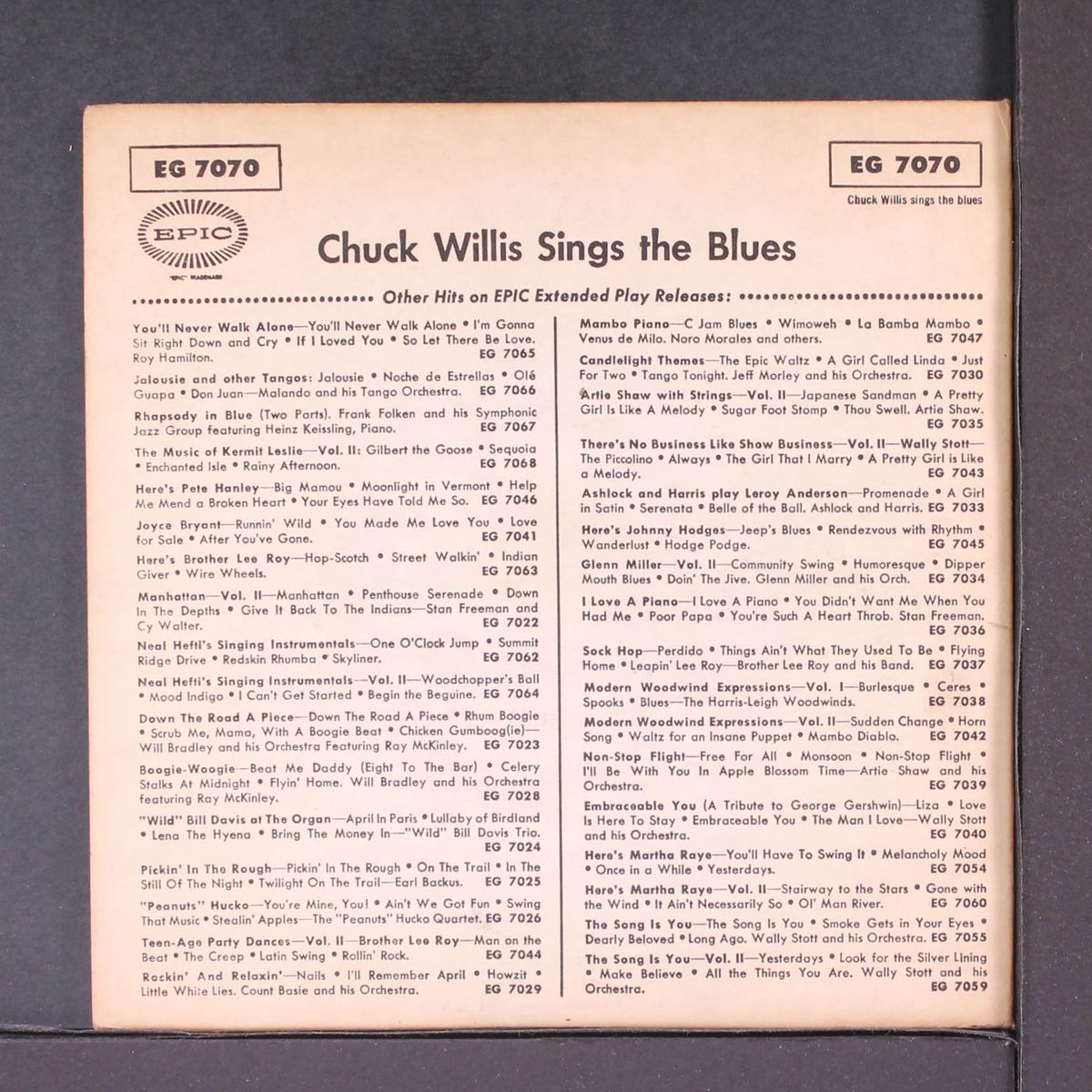 sings the blues by CHUCK WILLIS