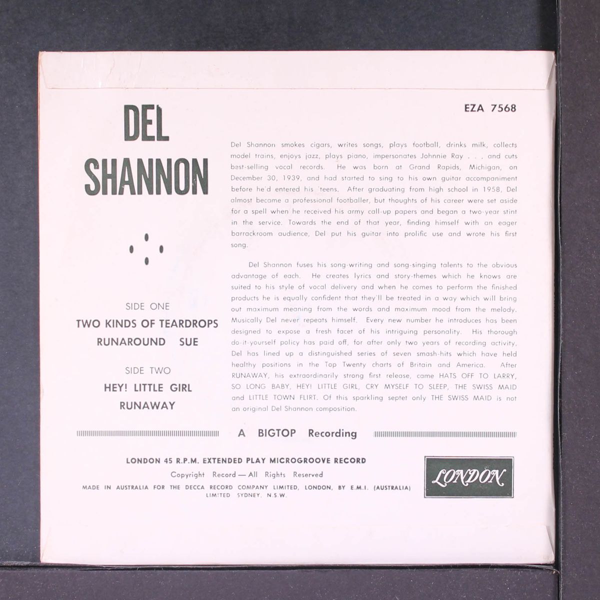 del shannon by DEL SHANNON