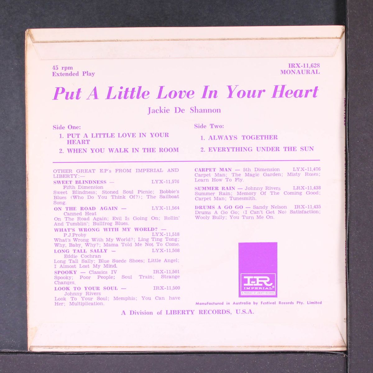 put a little love in your heart by JACKIE DE SHANNON