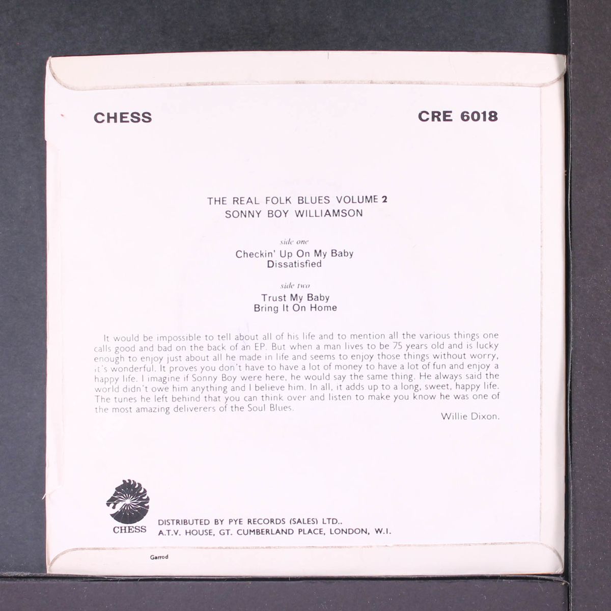 the real folk blues volume 2 by SONNY BOY WILLIAMSON