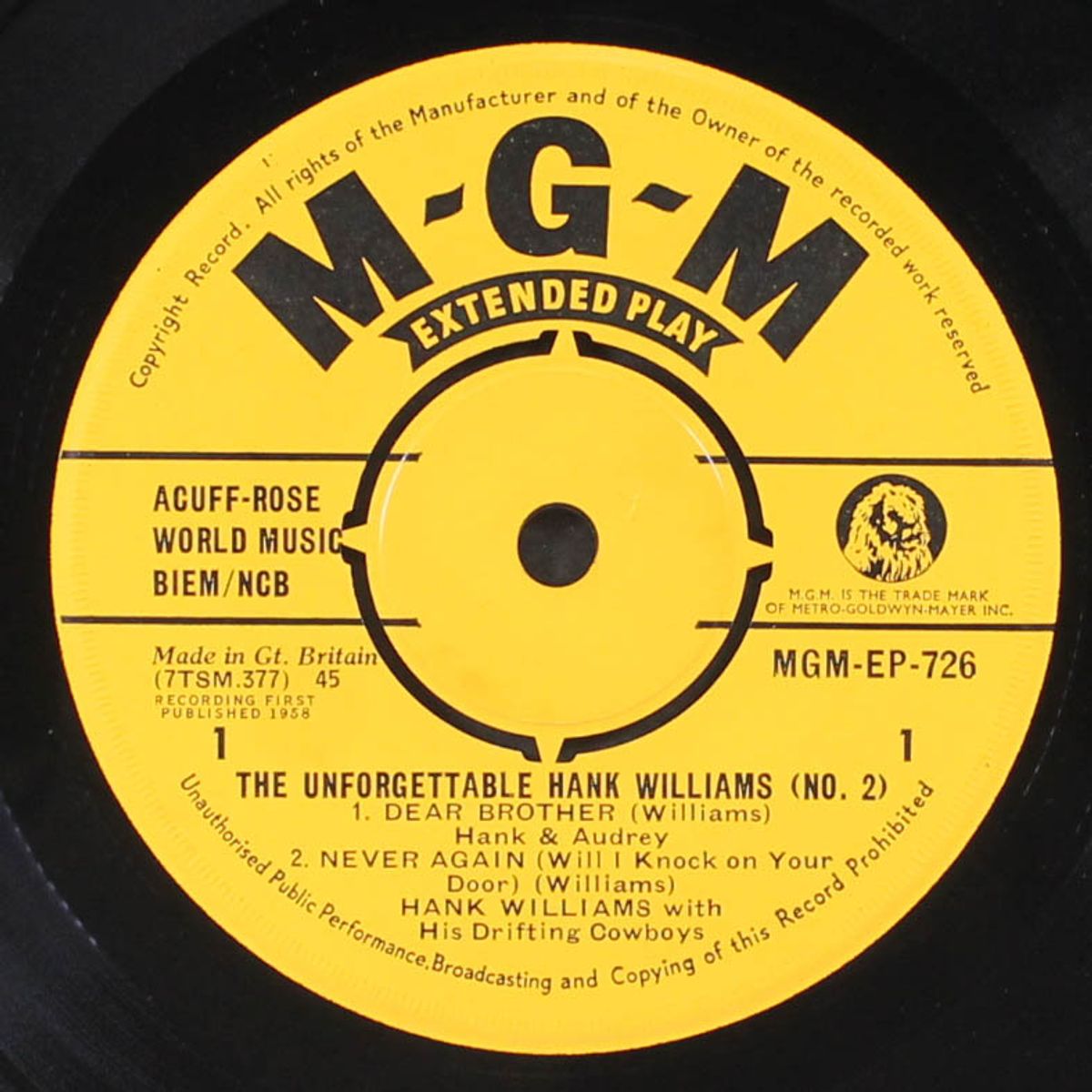 the unforgettable hank williams (no. 2) by HANK WILLIAMS