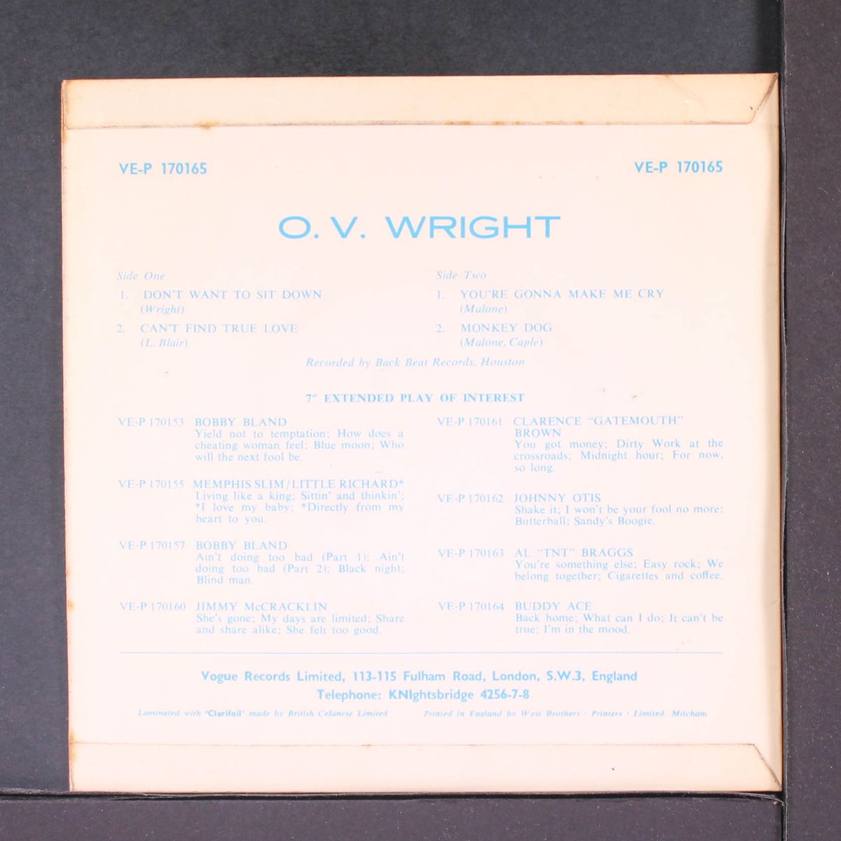 can't find true love by O.V. WRIGHT