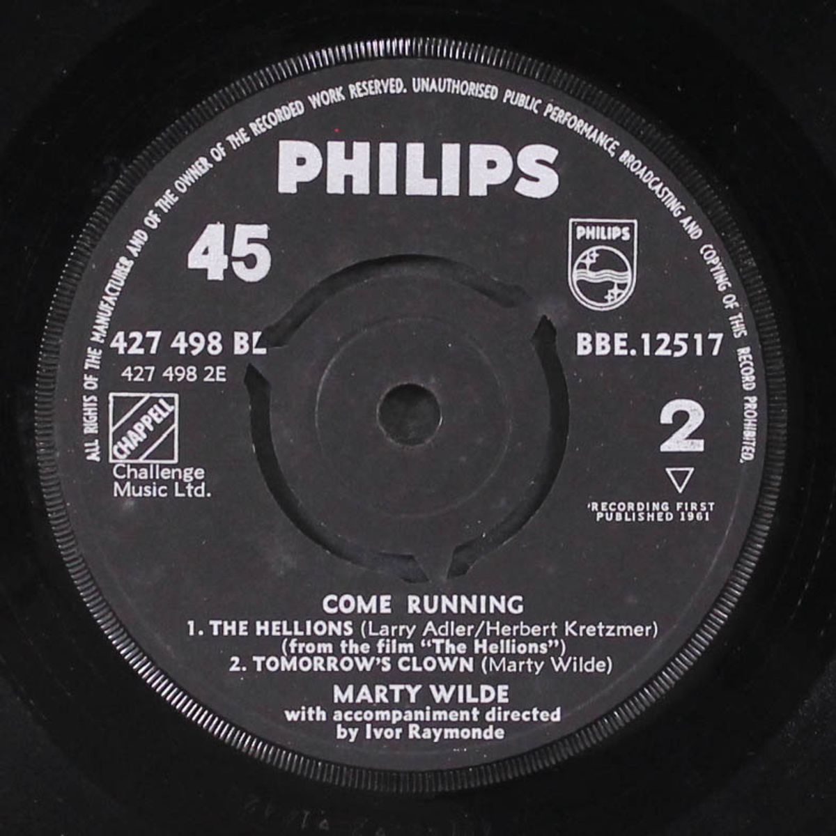come running by MARTY WILDE