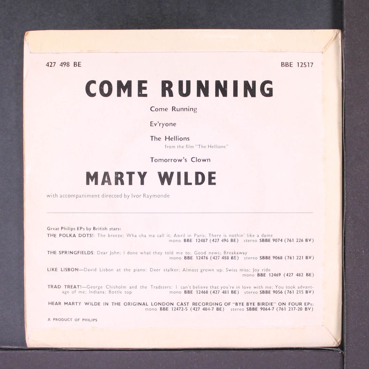 come running by MARTY WILDE