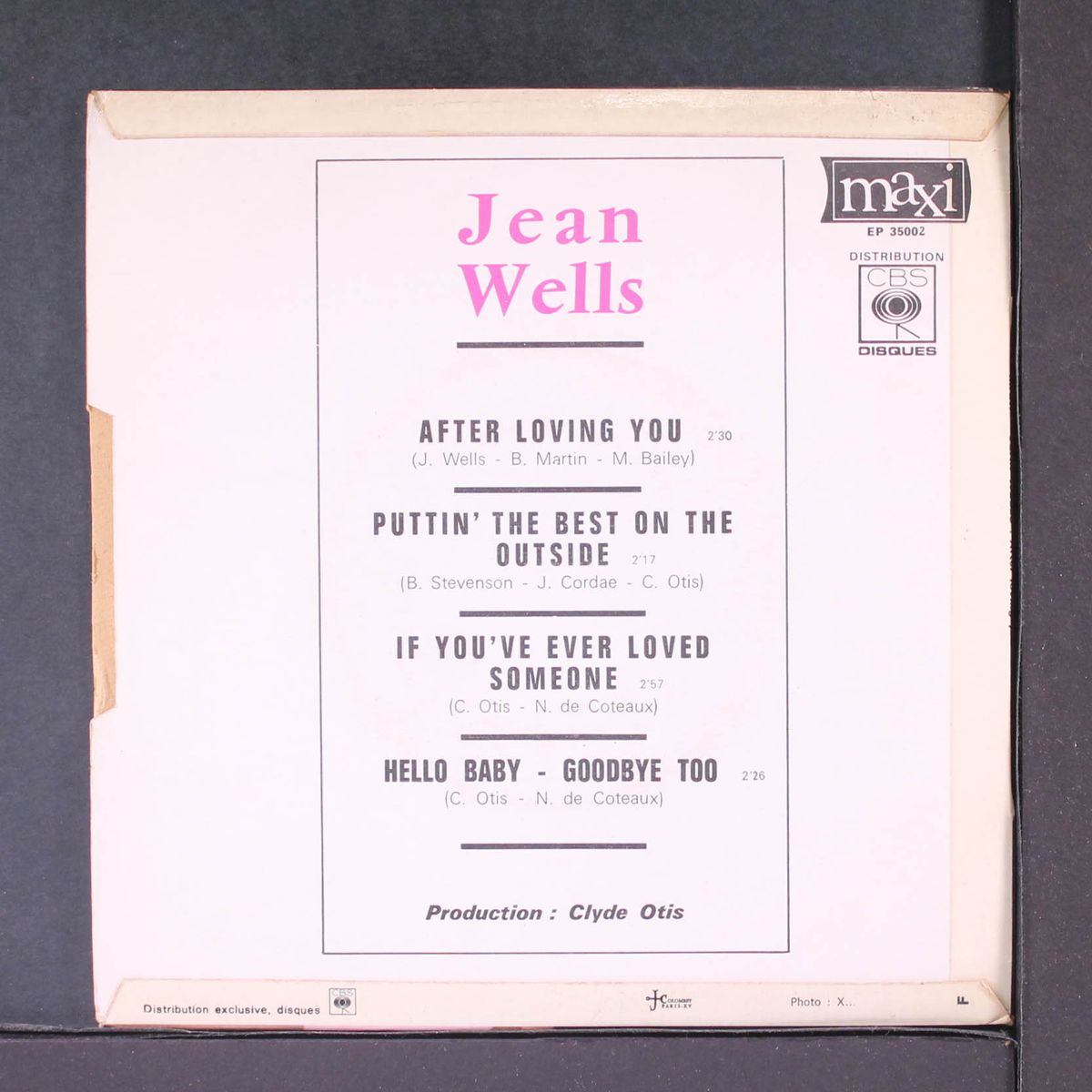 after loving you by JEAN WELLS