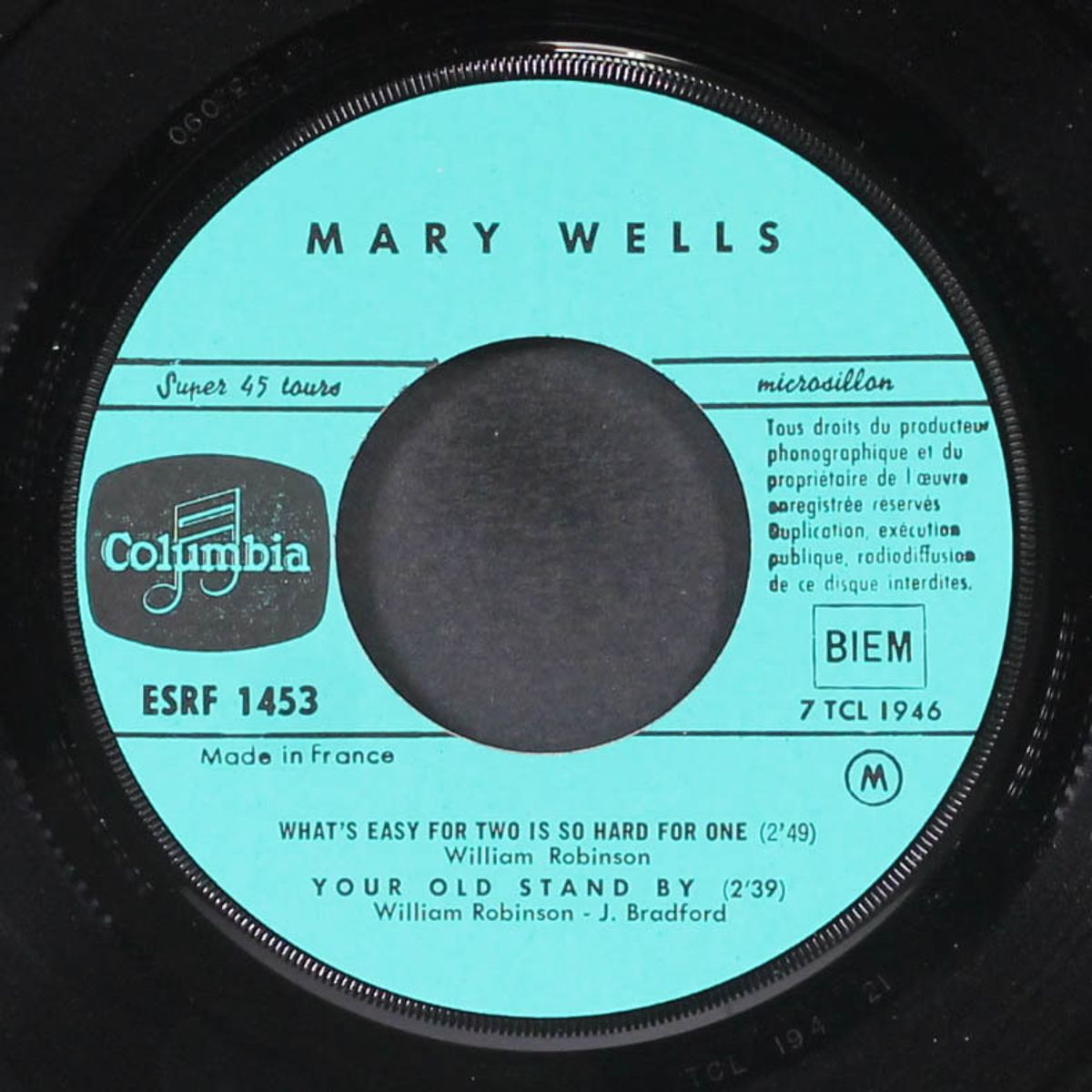 what's easy for two is so hard for one by MARY WELLS