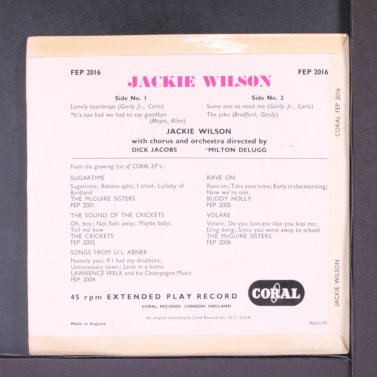 lonely teardrops by JACKIE WILSON