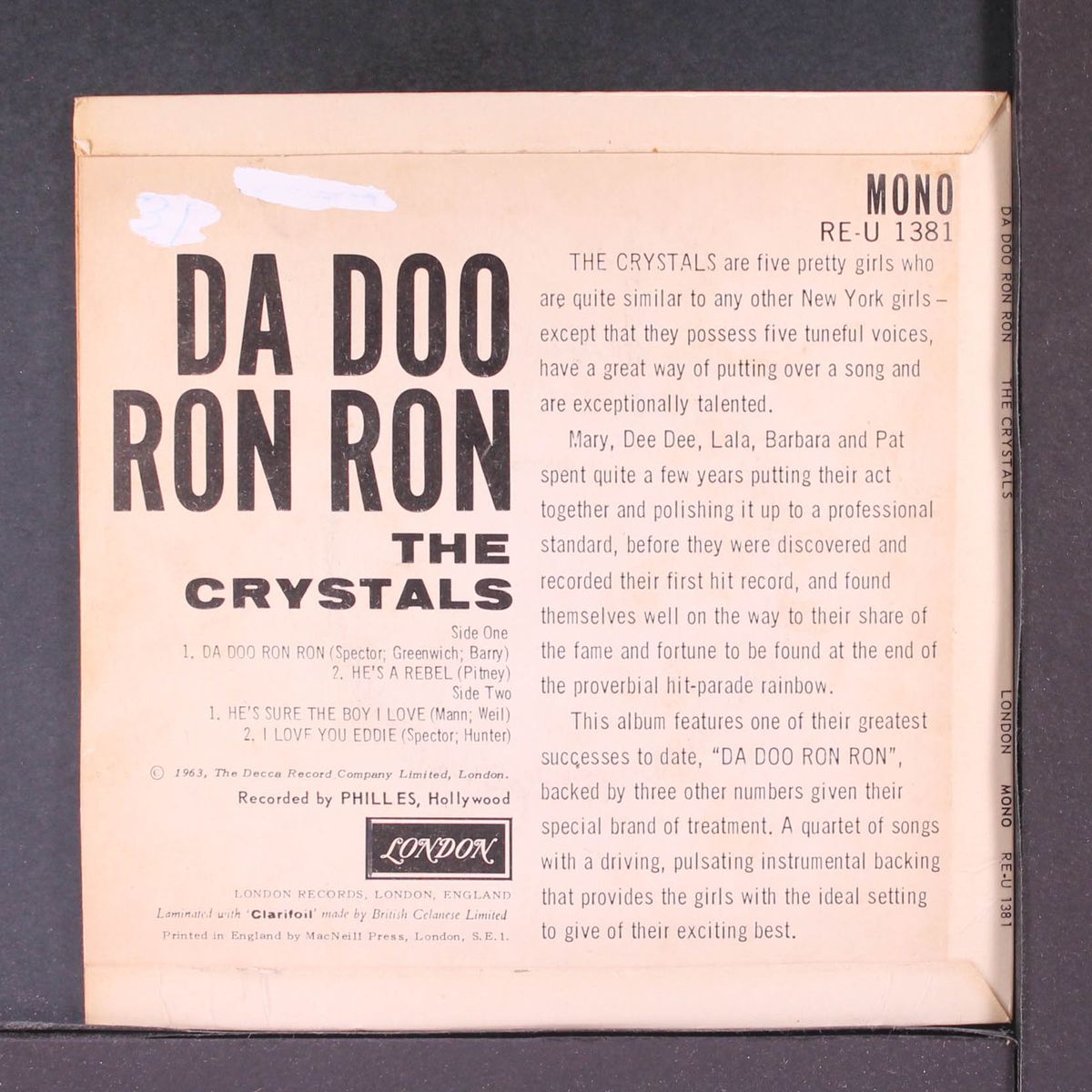 da doo ron ron by CRYSTALS