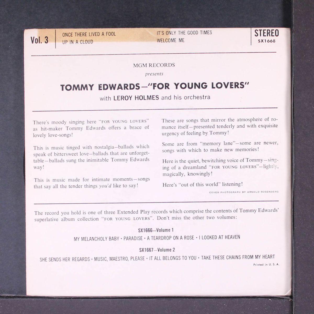 for young lovers vol. 3 by TOMMY EDWARDS