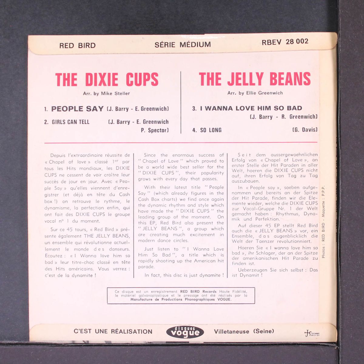 people say by DIXIE CUPS