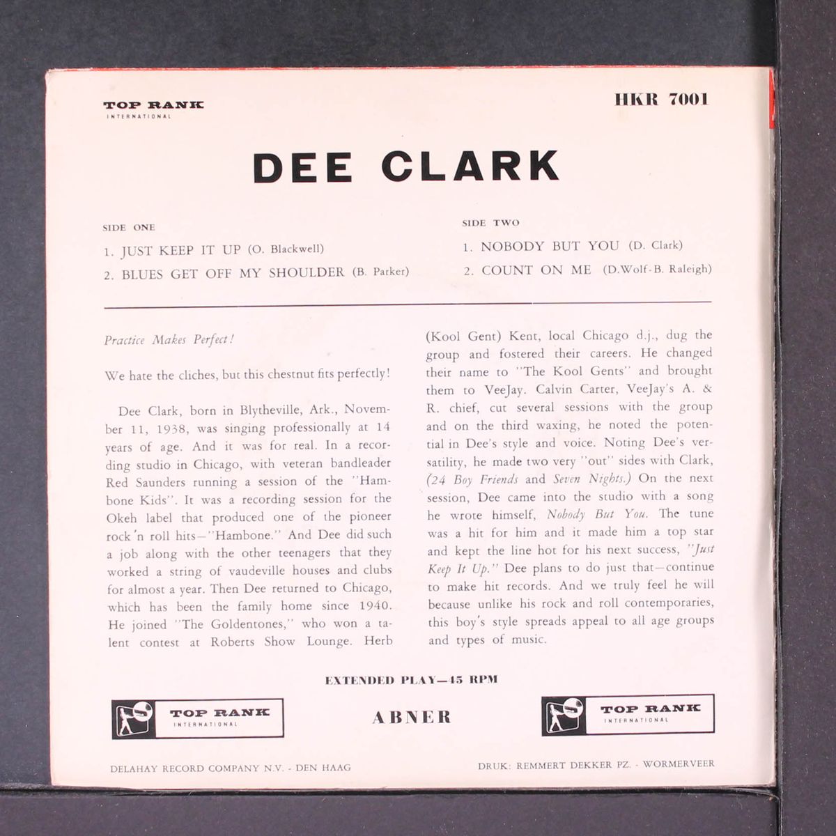 just keep it up by DEE CLARK