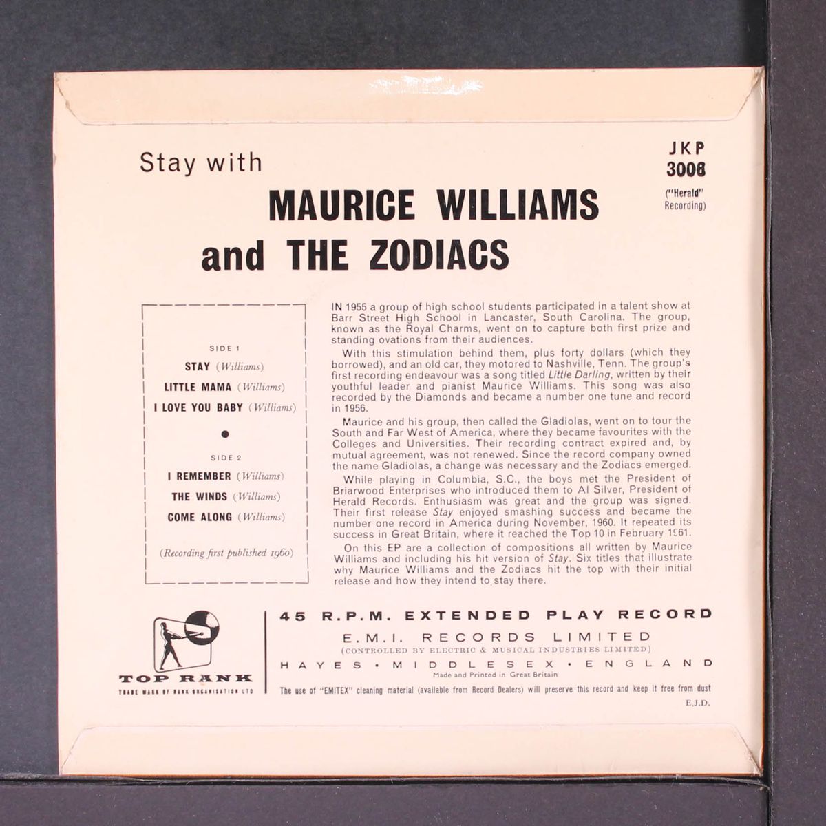 stay by MAURICE WILLIAMS & ZODIACS