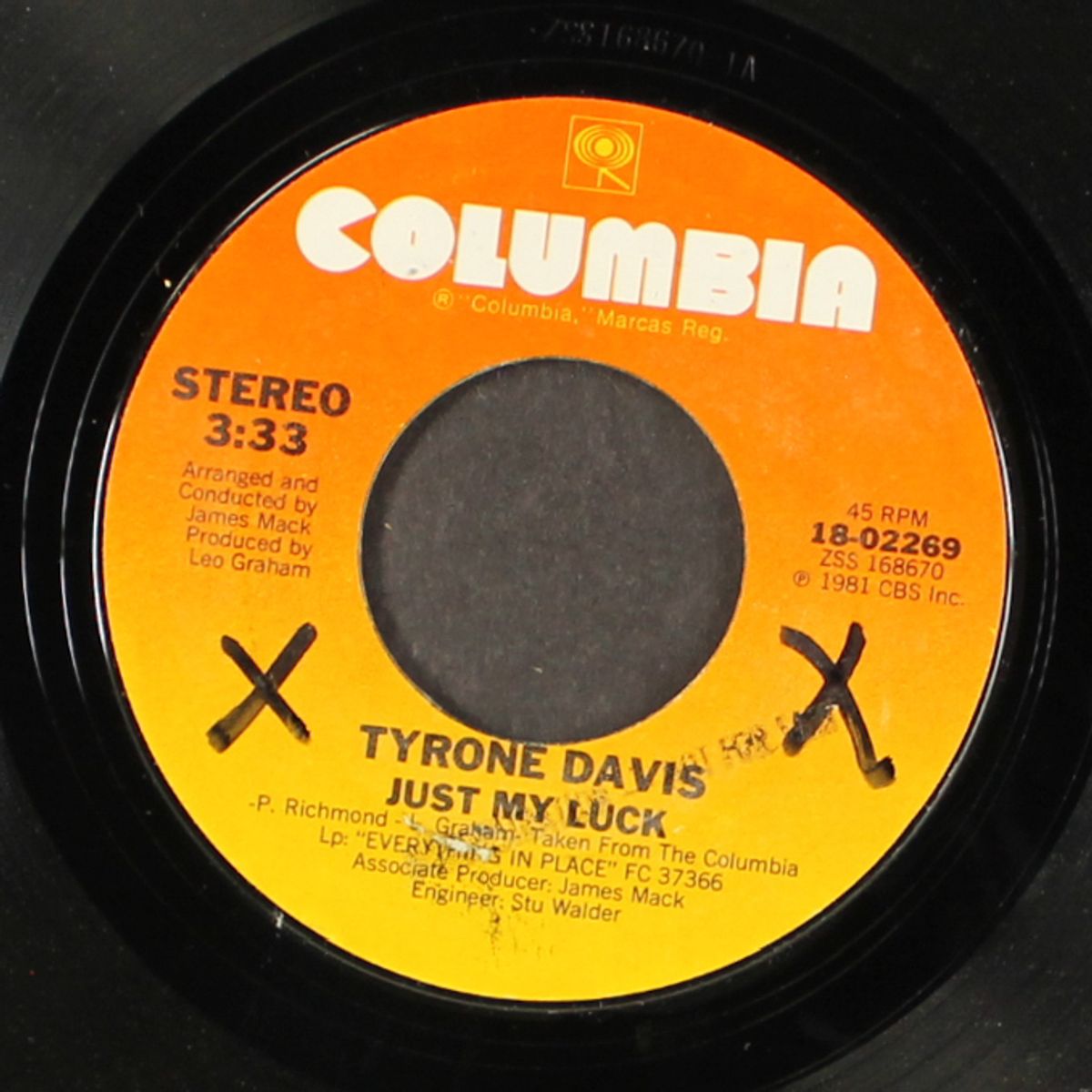 just my luck / let's be closer together by TYRONE DAVIS