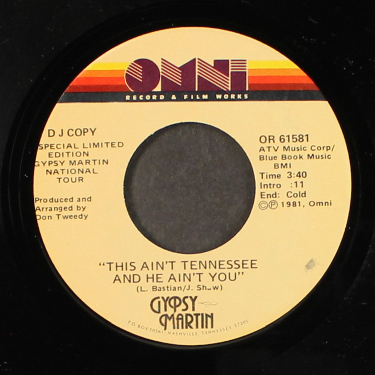 this ain't tennessee and he ain't you / same by GYPSY MARTIN