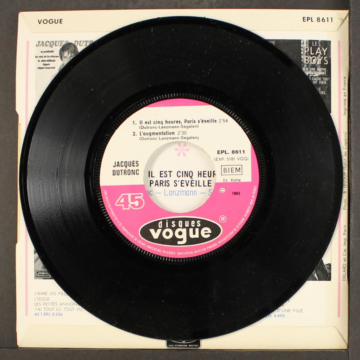 il est cinq heures, paris s'eveille + 3 by JACQUES DUTRONC