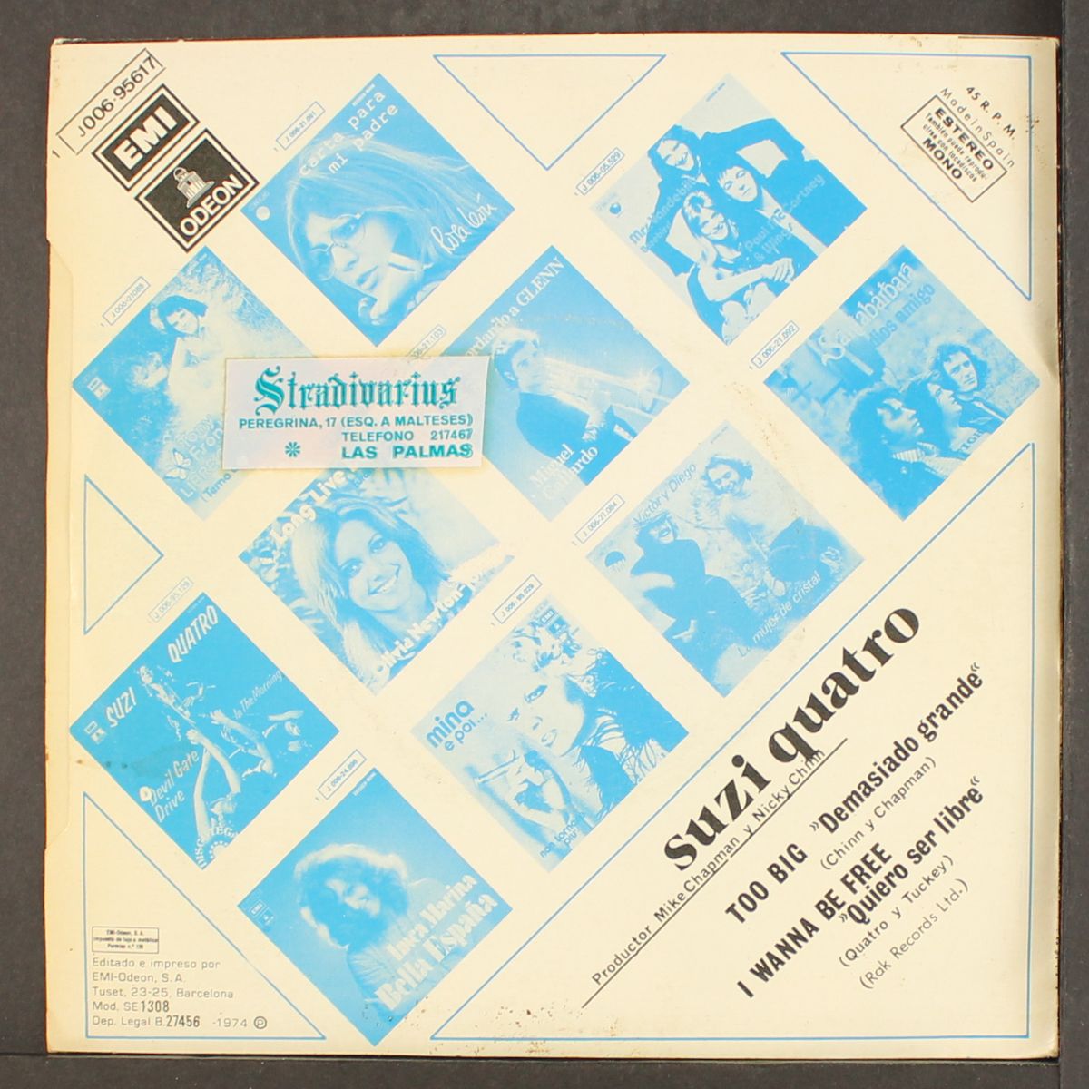 too big / i wanna be free by SUZI QUATRO