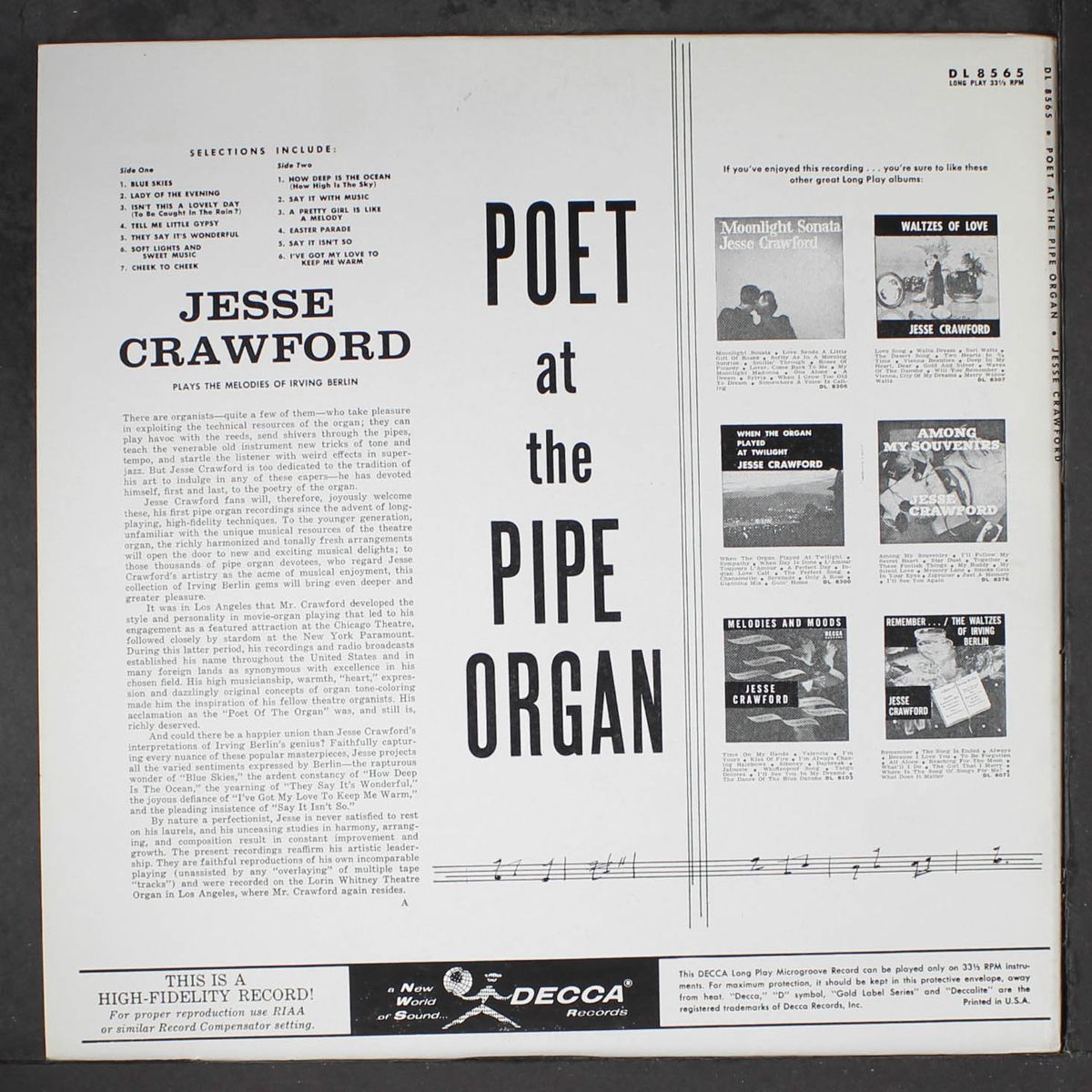 poet at the pipe organ by JESSE CRAWFORD