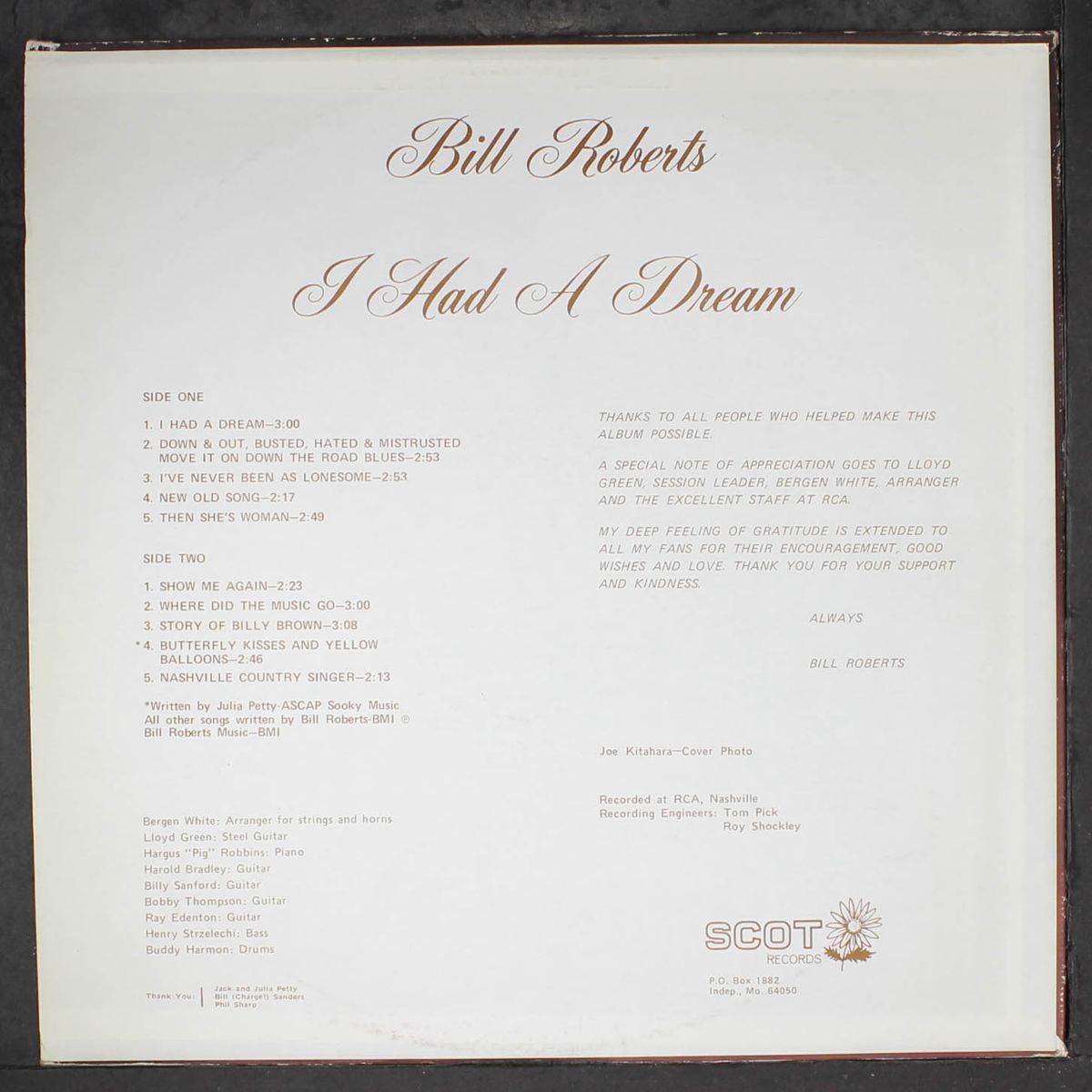 i had a dream by BILL ROBERTS